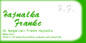 hajnalka franke business card